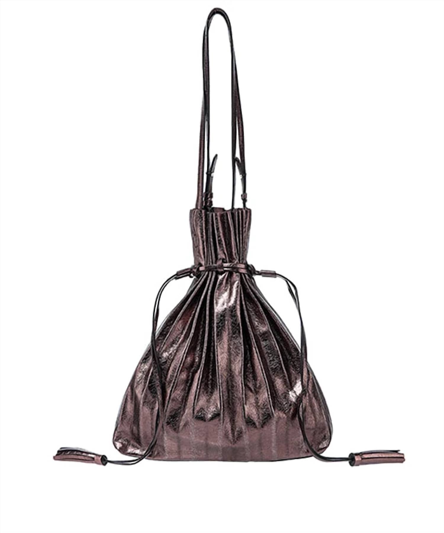 Joseph And Stacey - Women's Lucky Pleats Shopper Cracked Bag
