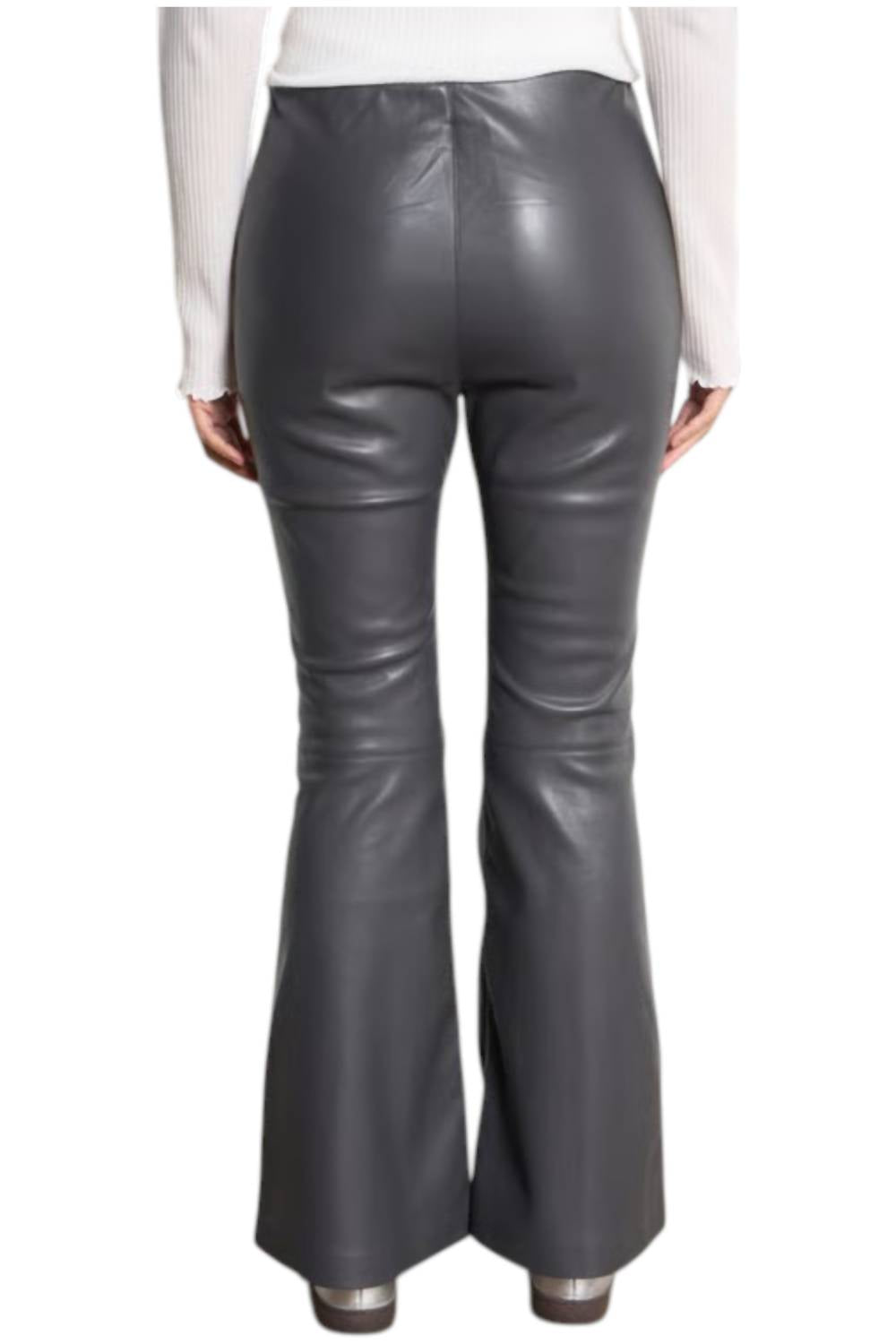 Berenice - Faux Leather Flare Pants