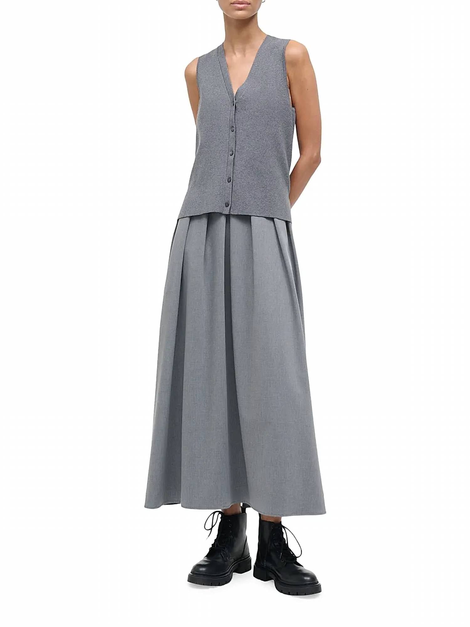 Staud - Madeline Mixed Media Midi Dress