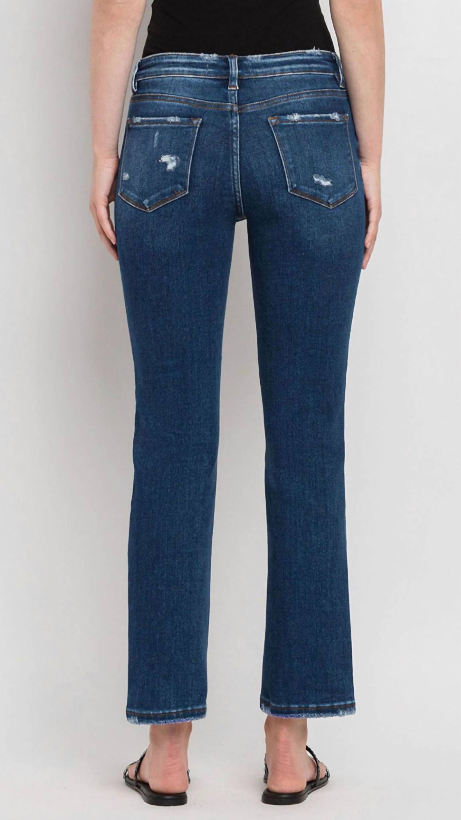 Flying Monkey - Mid Rise Ankle Slim Straight Jean