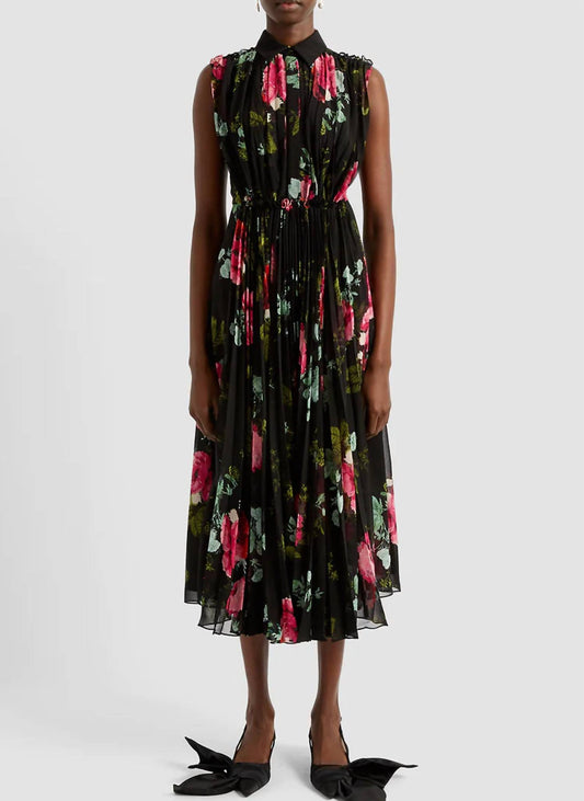 Erdem - Sleeveless Pleated Shirt Dress