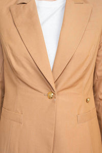 Nanette Lepore - Notched Collar Crepe Jacket With Mid Waist Pencil Cut Pants Set