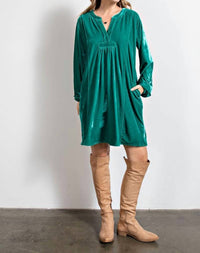 Easel - Rush Of Velvet Tunic Mini Dress