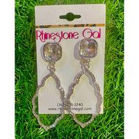 Mimi Wholesale - Women's Clear Crystal Rhinestone Drop Earrings