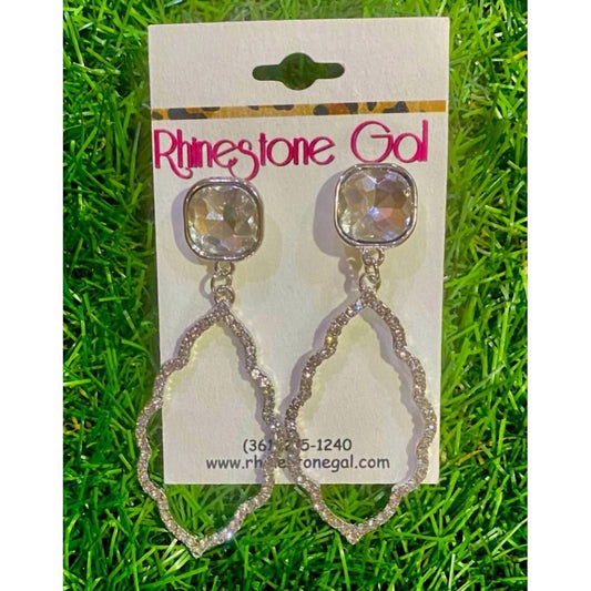 Mimi Wholesale - Women's Clear Crystal Rhinestone Drop Earrings