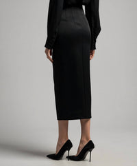 Khaite Ruddy Pencil Skirt in black - women's skirt - detail view