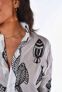 Emily Phillips - Fish Embroidery Girlfriend Dress