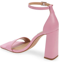 STEVE MADDEN Women's Tia Block Heel Vegan Leather Sandal in rose pink - women's sandal - alternate view