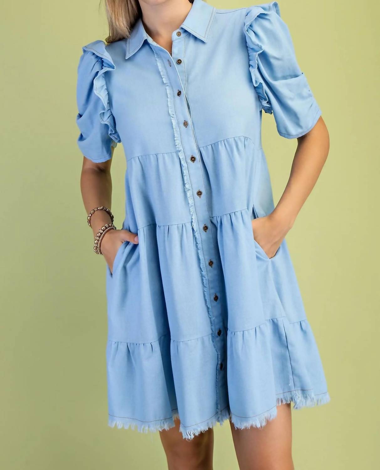 Gigio - Linen Button Up Shirt Dress