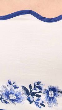 Moon River - Melissa Sleeveless Crop Floral Detail Top