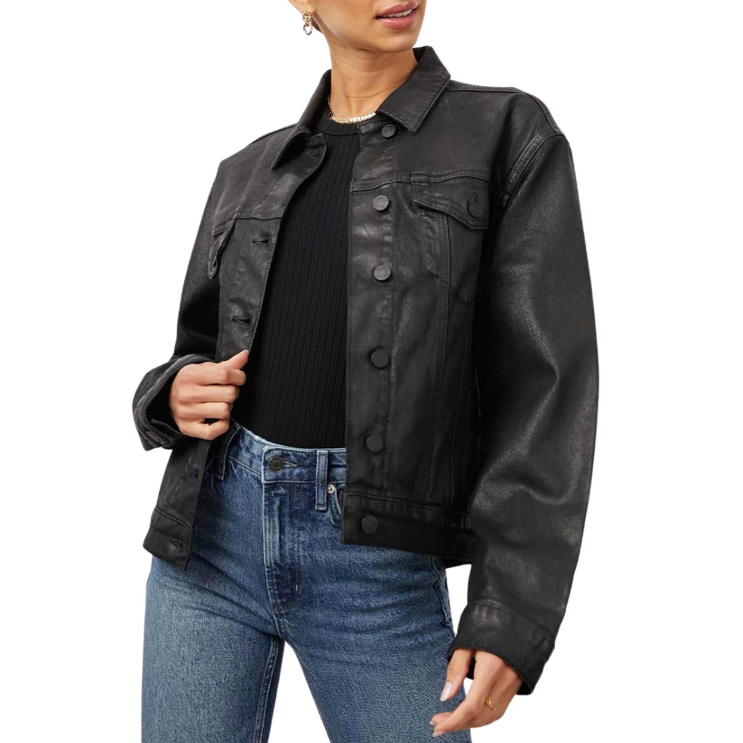 Rails Women's Mulholland Jacket in coated noir - women's jacket