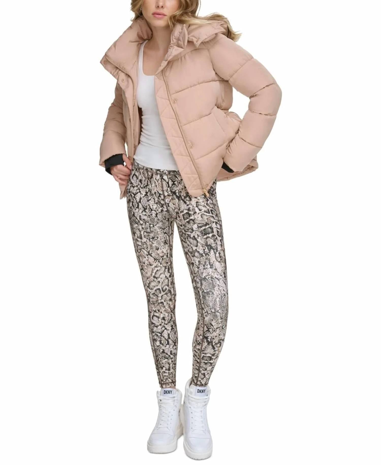 Dkny - Performance Lightweight Full Zipper Puffer Jacket