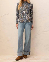 Mb By Tribal - Soft Knit Funnel Neck Long Sleeve Top