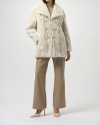 Joseph Ribkoff - Double-breasted Faux Fur Coat