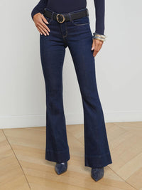 L'Agence Women's Lenora Seamed Flare Jean in koval - women's jeans