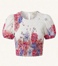 Cleobella Rya Short Sleeve Top in camellia print - women's blouse - view 5