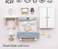 Le Toy Van - Kid's Wooden Dollhouse Bedroom Set