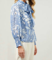Sugarlips - Tie Neck Long Sleeve Blouse