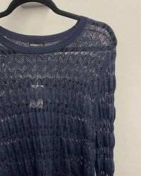 Minnie Rose - Women's Scallop Weave Sweater