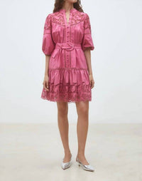 Suncoo - Caty Short Embroidered Mini Dress