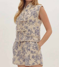 Entro - Floral Quilted Vest