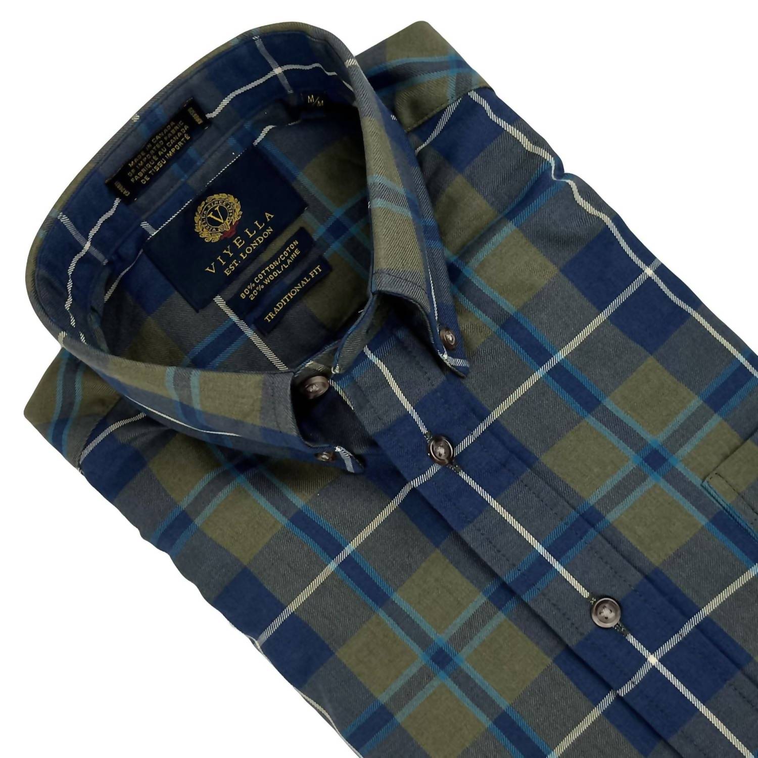 Viyella - Men's Check Button Down Shirt