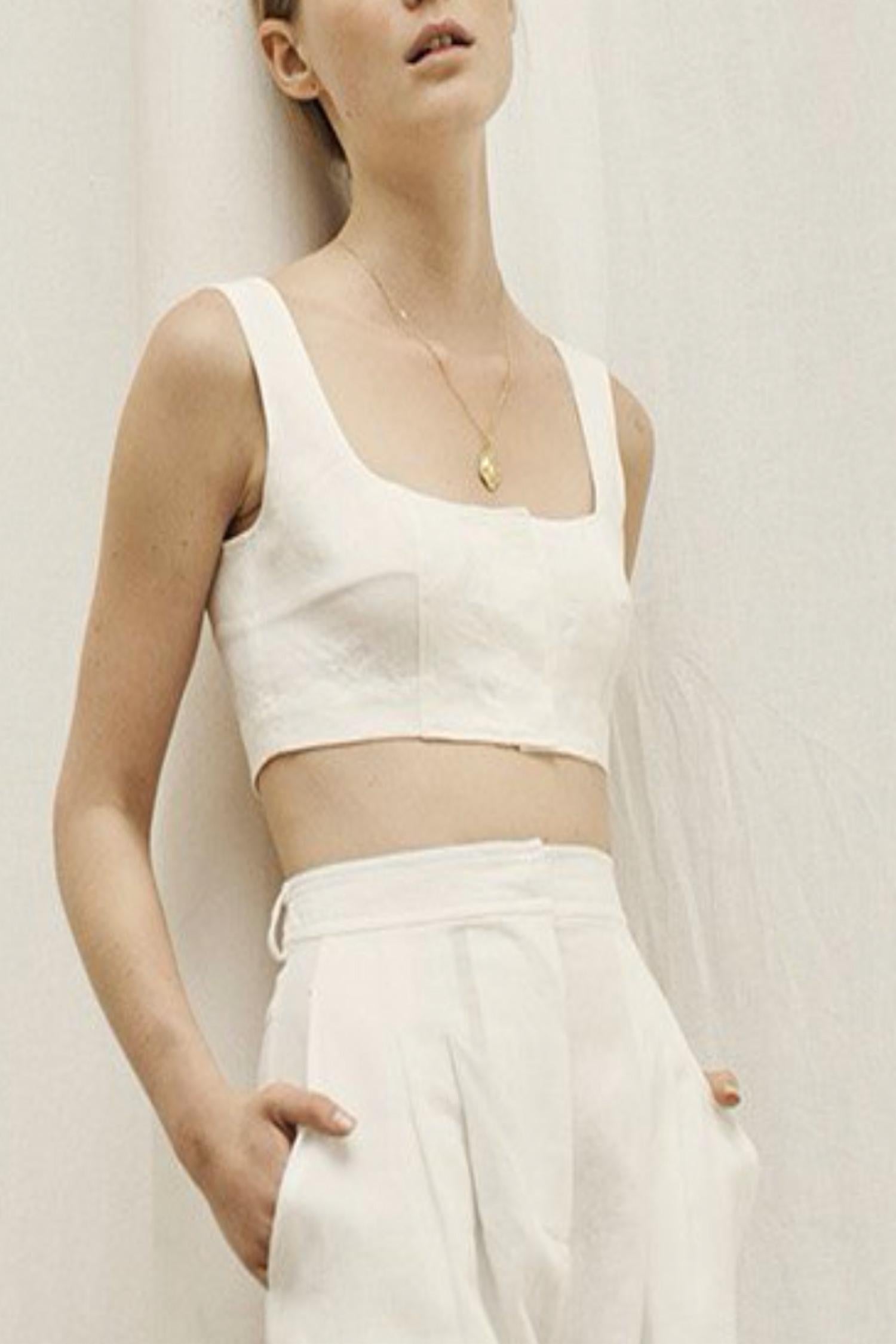 Le Kasha - Women's Jirja Linen Crop Top