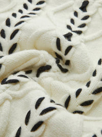 Commense - Contrast Binding Cinched Sweater