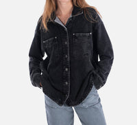 Jetty Eden Denim Shacket in black - women's jacket - alternate view