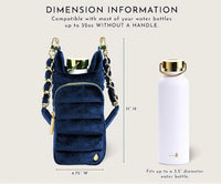 Wanderfull - Velvet Hydrobag With Chain Shoulder Strap 32 Oz Water Bottle Carrier
