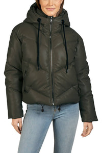 Love Token - Long Sleeve Hooded Puffer Jacket