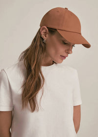 Favorite Daughter Women's Wool Baseball Cap With Leather Strap in camel - women's hat