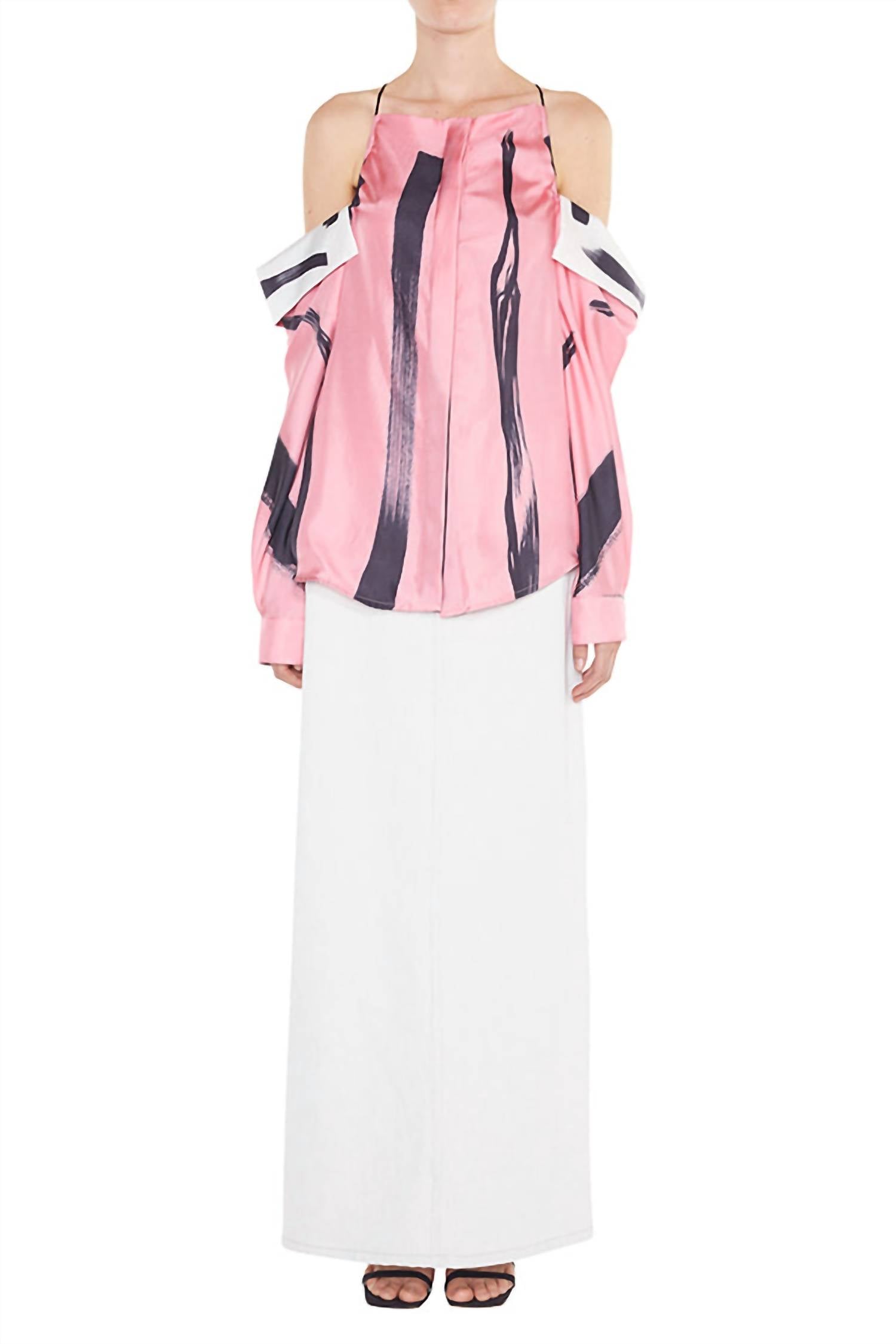 Christopher Esber - Women's Collapsed Sleeve Brush Stroke Shirt