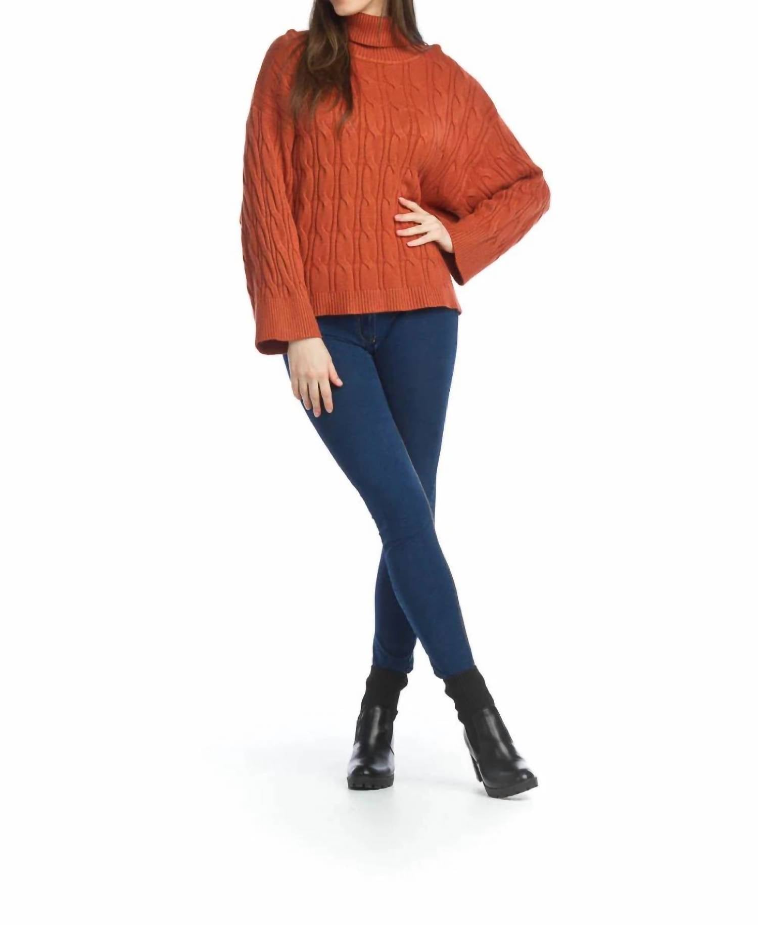 Papillon - Cable Knit Oversized Cropped Sweater