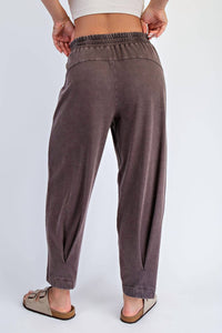 Rae Mode - Mineral Washed Cotton Pleated Sweats Joggers
