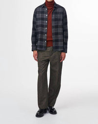 NN07 Arne Long Sleeve Shirt in dark grey check - men's long sleeve top - alternate view