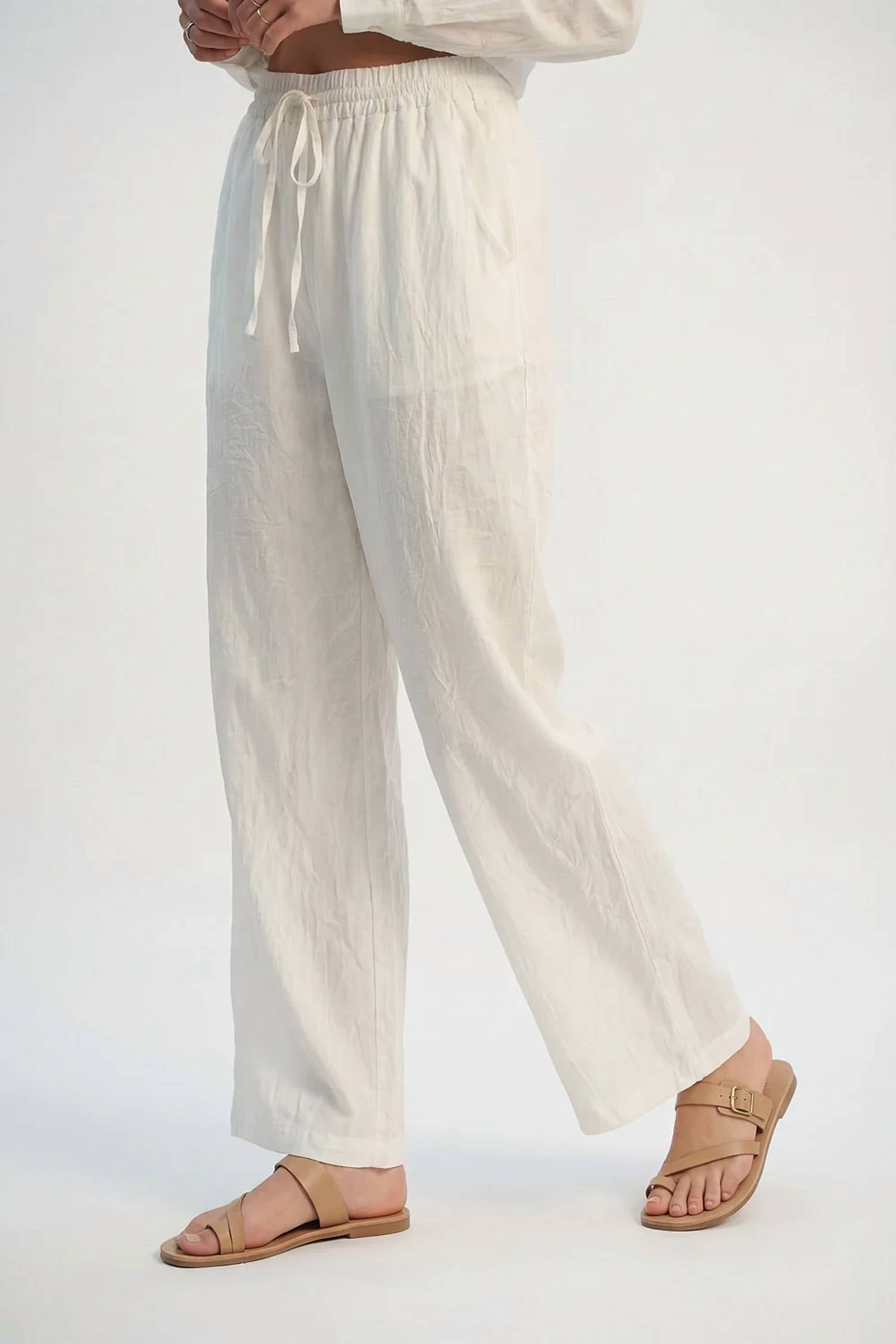 Q2 - Wide Leg Sheer Drawstring Pants