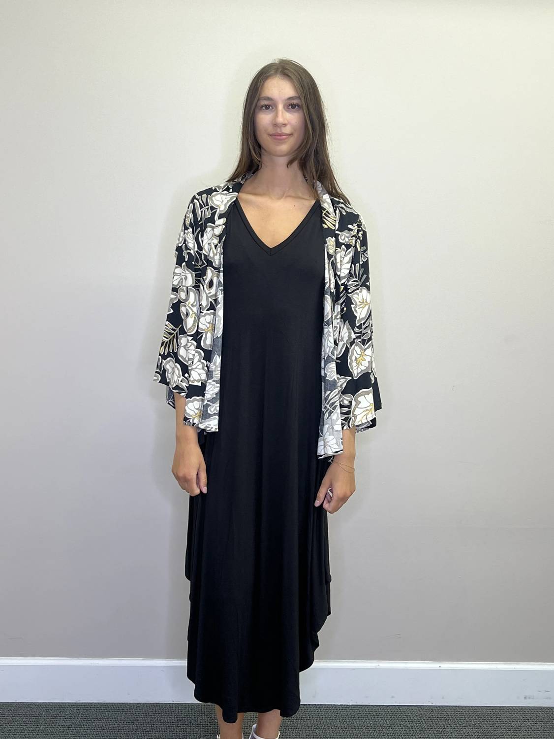 Papillon - Leaf Print High Low Cover Up