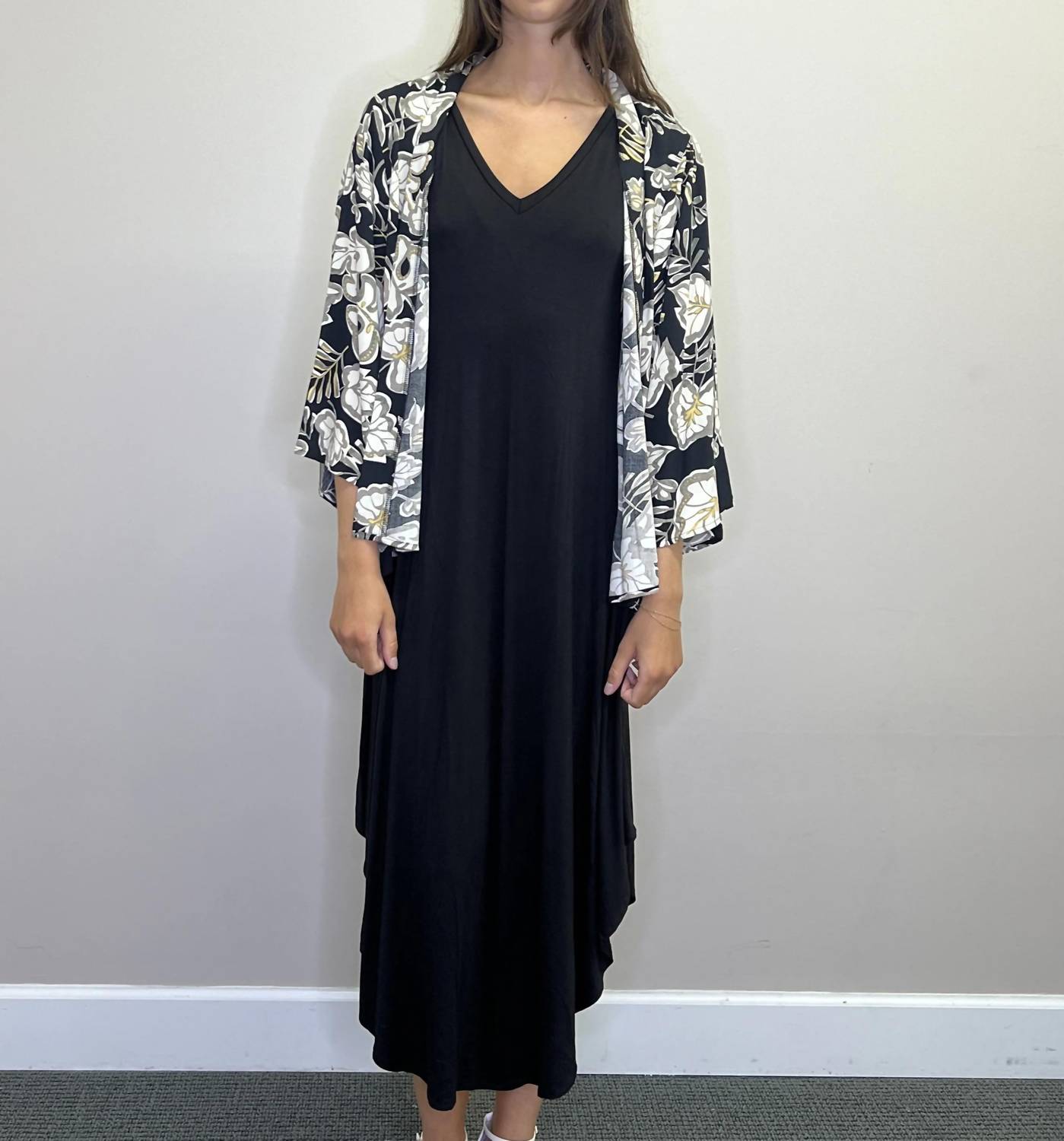 Papillon - Leaf Print High Low Cover Up
