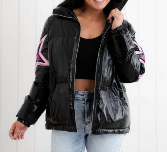 Fantastic Fawn - Star Metallic Puffer Jacket