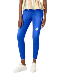 Ripped Denim High Rise Skimmer Legging