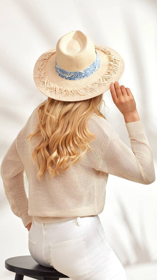 Caribbean Joe - Printed fringe safari hat