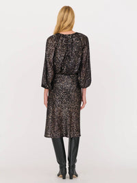 SECULAR Ava Sequin Top in black rose gold - women's long sleeve top - view 4