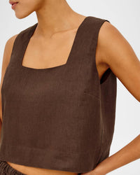Rails - Akira Linen Crop Top