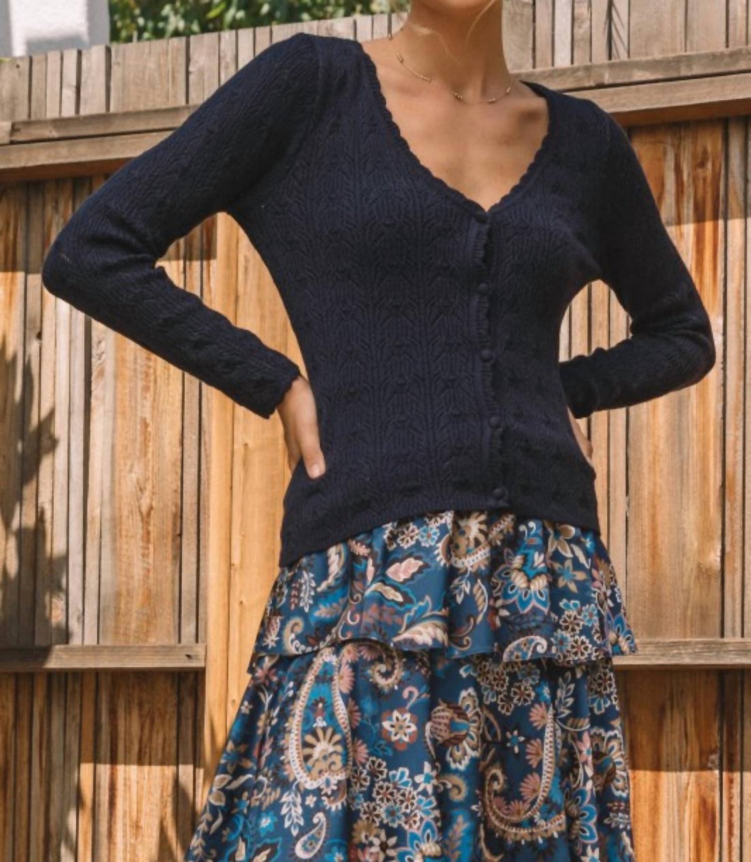 Skies Are Blue - Skyler Crochet Cardigan