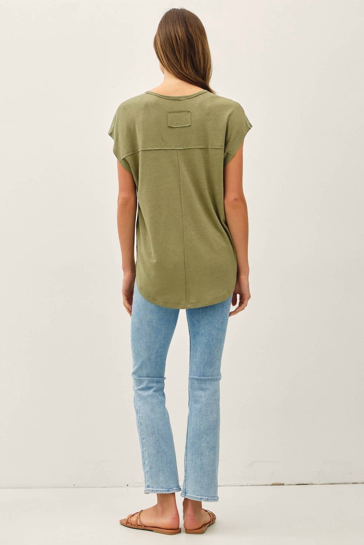 Be Cool - Jordan Raw Edge Linen Tee