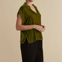 Cut Loose - Velvet Cowl Top