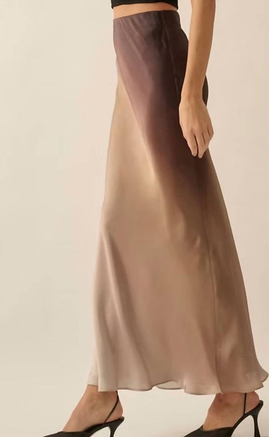 Promesa - High-Waist Ombre Woven Maxi Skirt