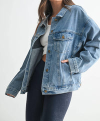 Mono B - Boxy-cut Denim Jacket