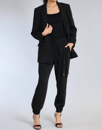 Lola & Sophie - Women's Button Cuff Blazer